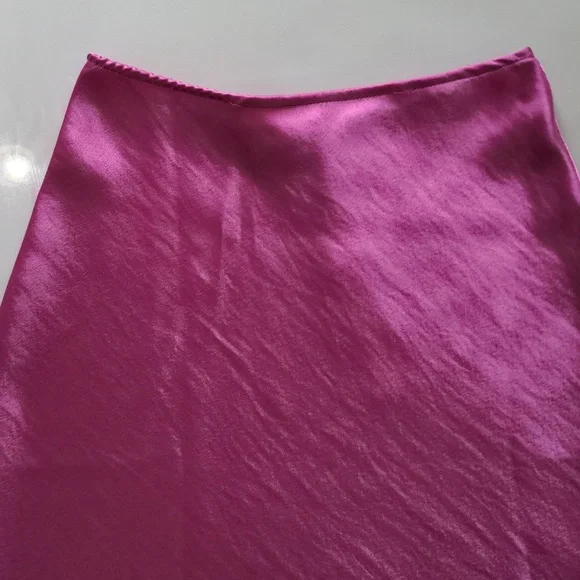 Asos Petite Pink Satin Mini Skirt O Sold Out Barbiecore Y2K - Picture 2 of 4
